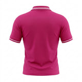 Casual Contrast Trim Short Sleeve Polo Top With Heart