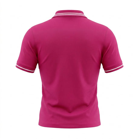 Casual Contrast Trim Short Sleeve Polo Top With Heart