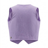 Girls Sleeveless Button Front Top