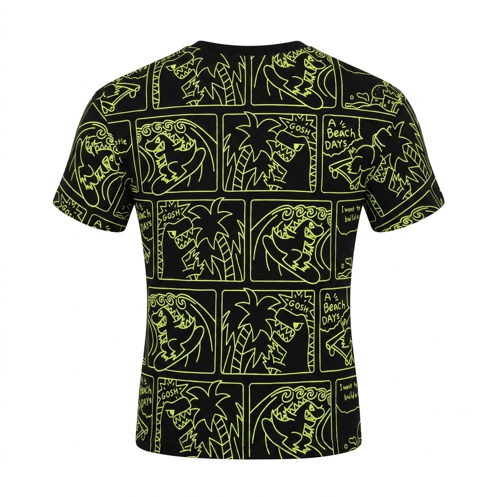 Boys All Over Dinosaur Print T Shirt