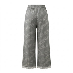 Women Floral Print Wide Leg Pants