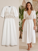 Women Crochet Midi Dress
