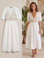 Women Crochet Midi Dress