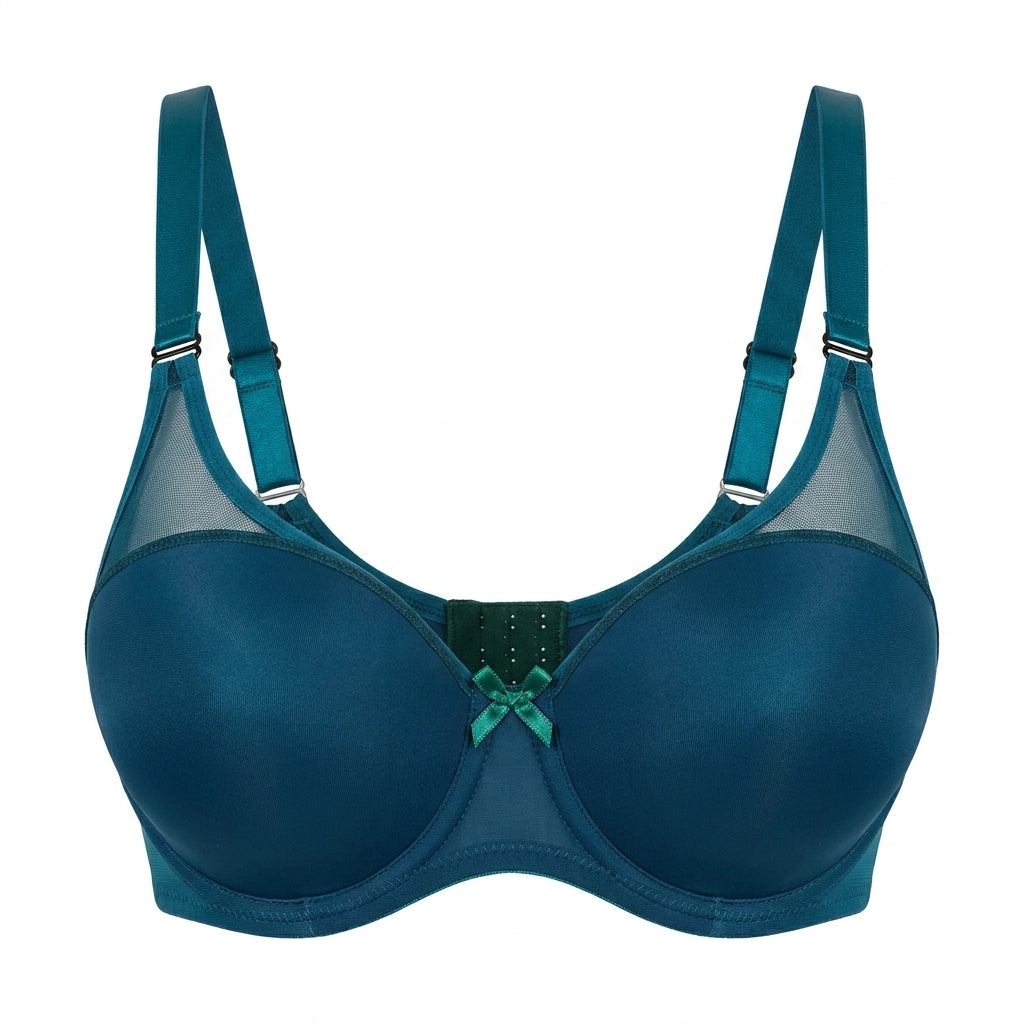 Women U Erwire T Shirt Bra With Mesh Panels