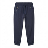 Men Solid Jogger Sweatpants With Zipper Pockets