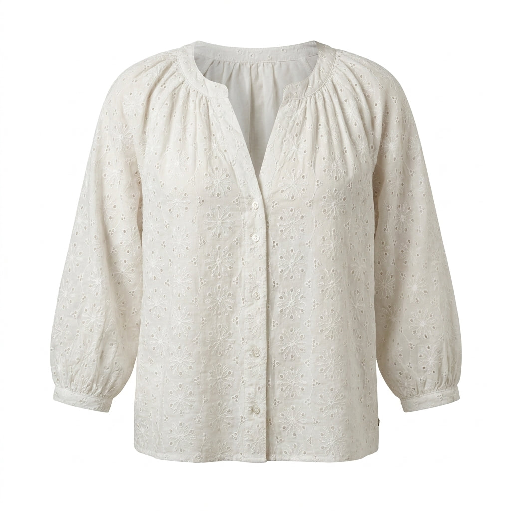 Women Eyelet Embroidered Blouse