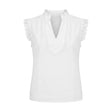 Women Lace Sleeve V Neck Blouse