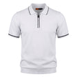 Men Knitted Polo Shirt With Zip Neck