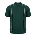 Men Knitted Polo Shirt With Vertical Stripe Design