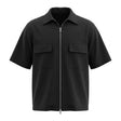 Men Short Sleeve Zip Up Utility Shirt