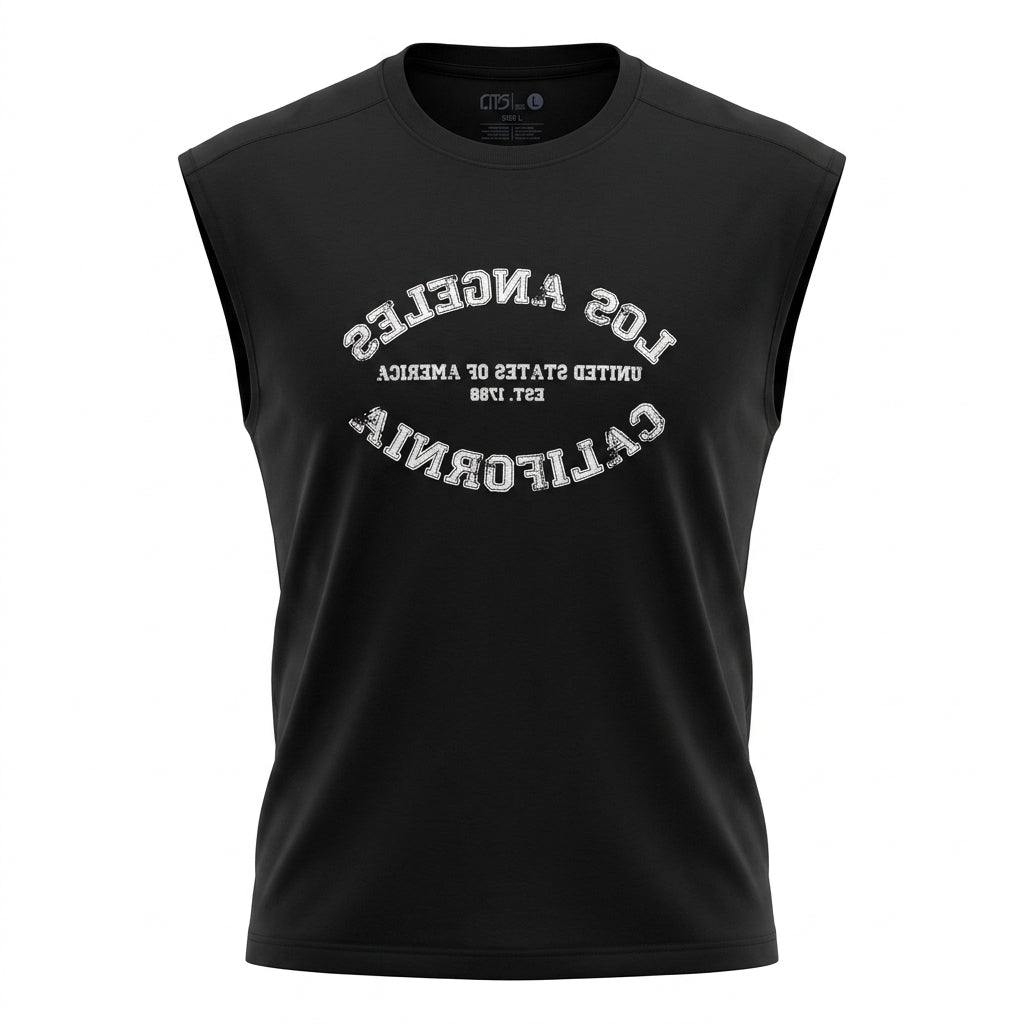 Men California Graphic Sleeveless Tank Top