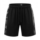 Men Sports Shorts With Printed Side Panels