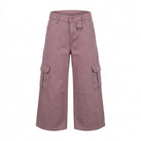 Girls Wide Leg Cargo Pants