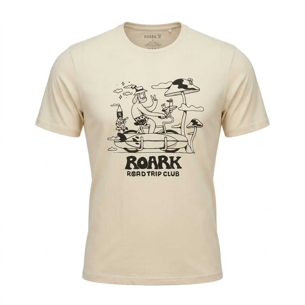 Men Roark Road Trip Club Graphic Crew Neck T Shirt