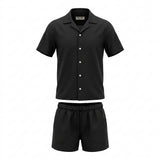 Men Short Sleeve Shirt And Shorts Set