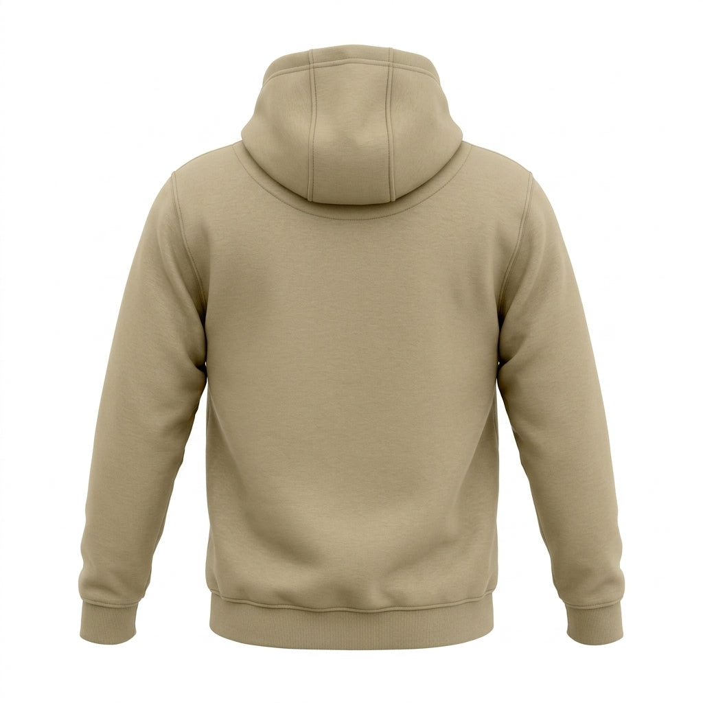 Men Solid Pullover Hoodie With Kangaroo Pocket