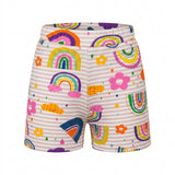Girls Print Sleeveless Top And Shorts Set