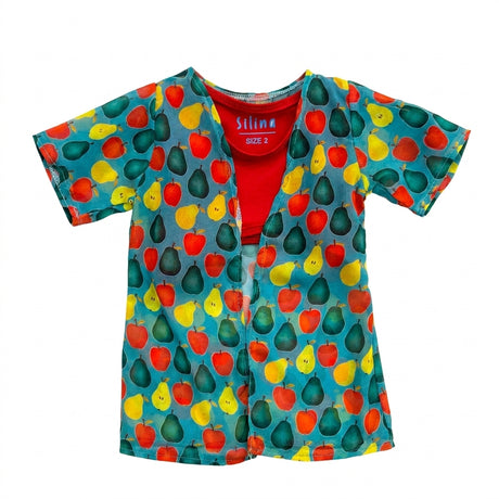 Girls Fruit Print Short Sleeve Swim Set