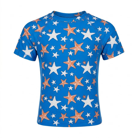 Boys 2 Piece Swimwear Set Starfish Rash Guard And Shorts