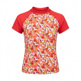 Girls Floral Short Sleeve Swim Set