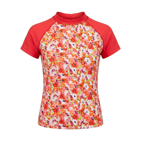 Girls Floral Short Sleeve Swim Set