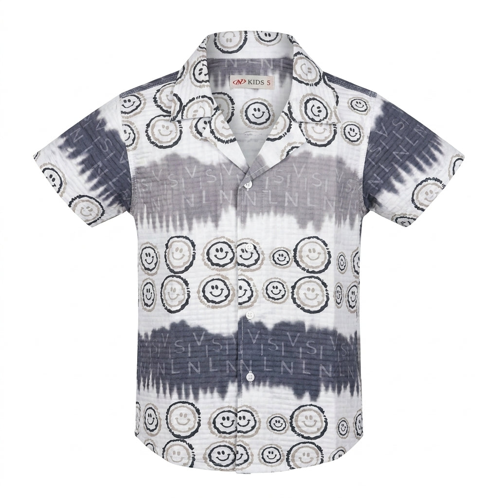 Kids Tropical Floral Short Sleeve Shirt