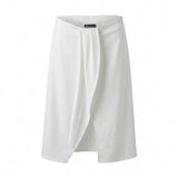 Women Front Drape Midi Skirt