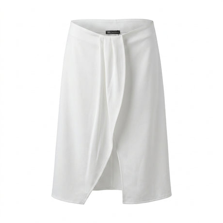 Women Front Drape Midi Skirt