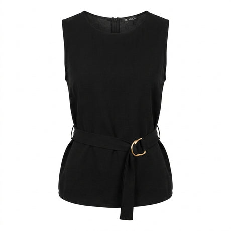 Casual Wear Women Sleeveless Tie Waist Top