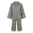 Women Floral Print Lace Trim Pajama Set