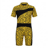 Kids Abstract Print Short Sleeve Swimsuit