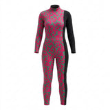 Girls Abstract Print Long Sleeve Swimsuit