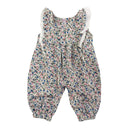 Floral Sleeveless Jumpsuit With Ruffle Straps
