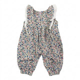 Floral Sleeveless Jumpsuit With Ruffle Straps