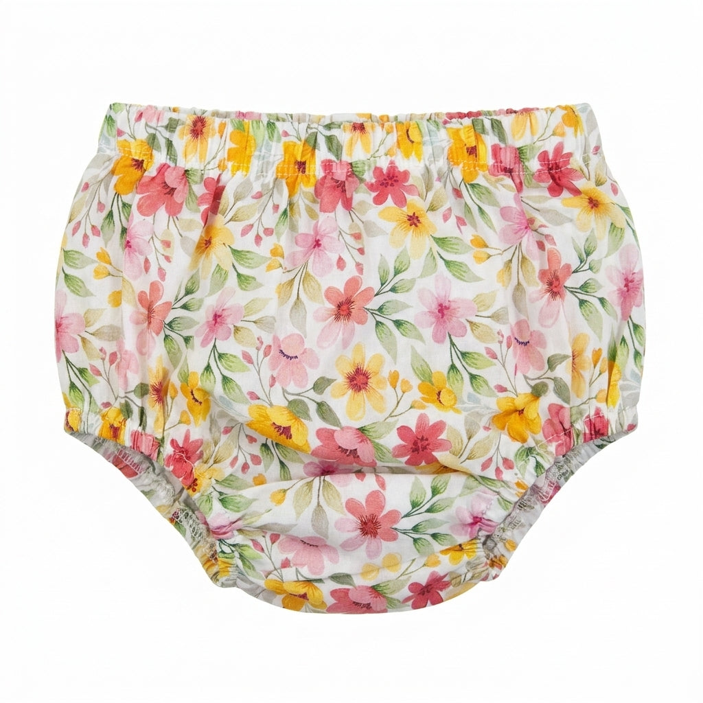 Floral Tiered Sleeveless Dress With Matching Bloomers