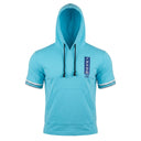 Kids Short Sleeve Hooded T Shirt With Kangaroo Pocket