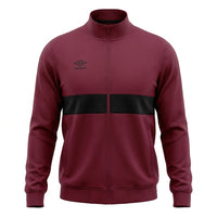 Men Full Zip Track Jacket With Contrast Chest Panel