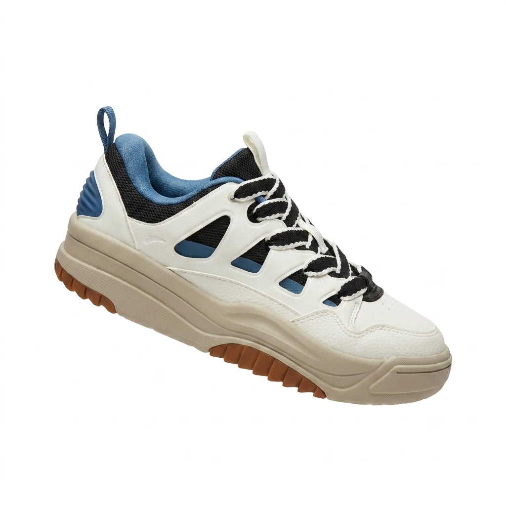 Chunky Court Sneakers With Gum Sole