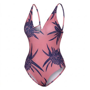 Girls One Piece Swimsuit With Bae Water Print