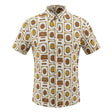 Boys Retro Geometric Print Short Sleeve Shirt