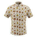 Boys Retro Geometric Print Short Sleeve Shirt