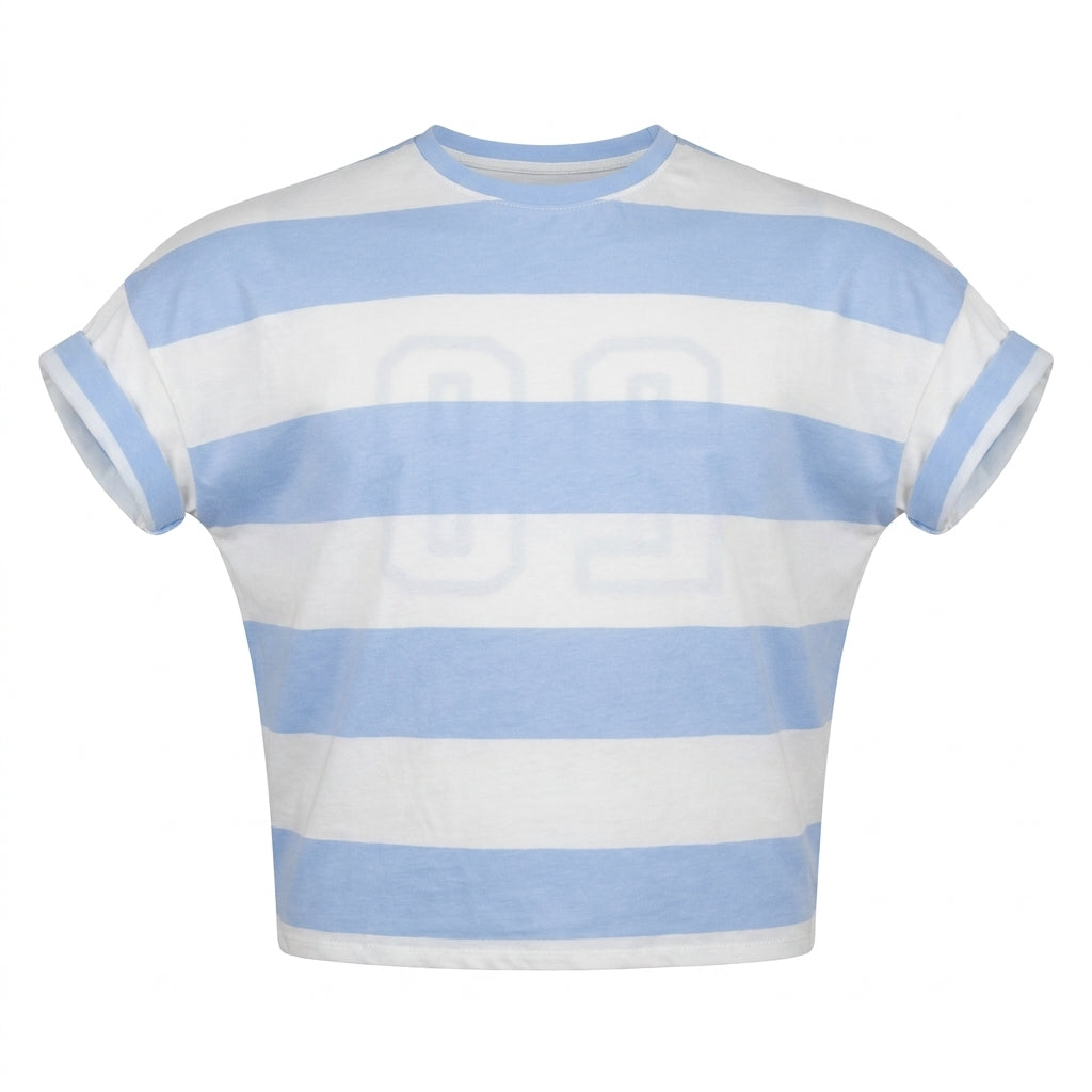 Men Striped Crew Neck T Shirt