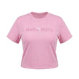 Women Crew Neck Graphic T Shirt Hello Kitty
