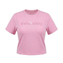 Women Crew Neck Graphic T Shirt Hello Kitty