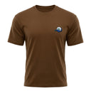 Boys Baseball Cap Patch Short Sleeve T Shirt Chocolate