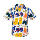 Boys Animal Print Short Sleeve Shirt