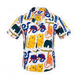 Boys Animal Print Short Sleeve Shirt