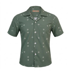 Kids Short Sleeve Printed Button Front Shirt