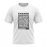 Men Change Graphic Crew Neck Short Sleeve T Shirt