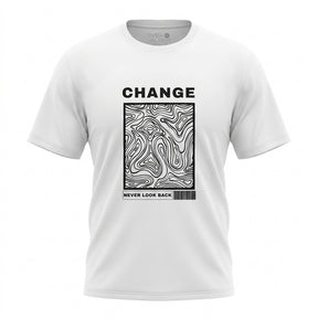 Men Change Graphic Crew Neck Short Sleeve T Shirt